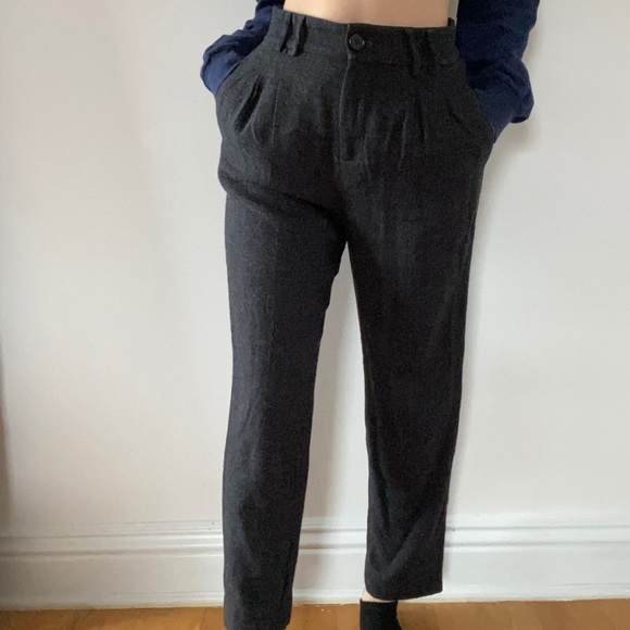 Zara Dark Grey High Waist Trouser - Picture 3 of 4